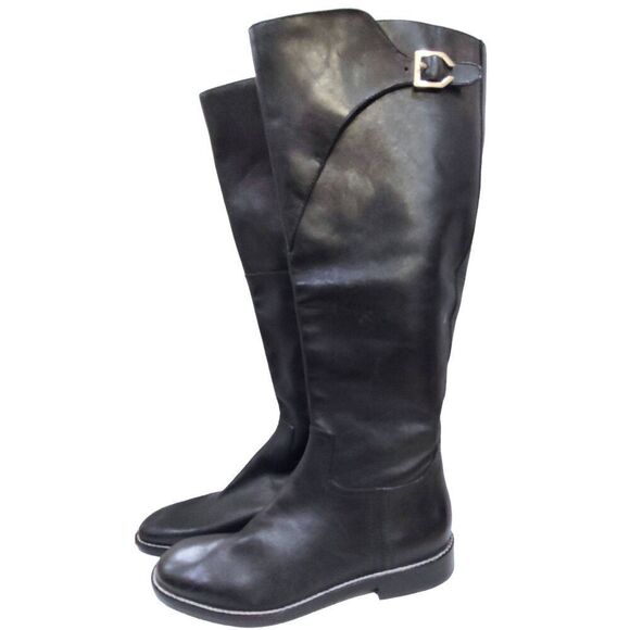 COLE HAAN HARRINGTON GRAND BLACK TALL LEATHER RIDING BOOT NOOB SZ 7B - Picture 7 of 15